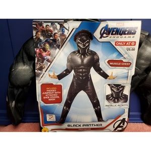 Marvel Black Panther Halloween Costume Avengers Endgame Boys Size Small 4-6 NWT